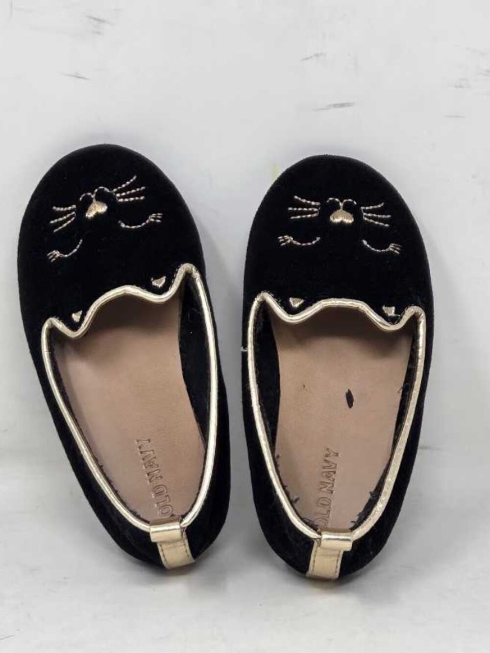 Toddler girl's 8 Old Navy kitty cat slip on shoes flats